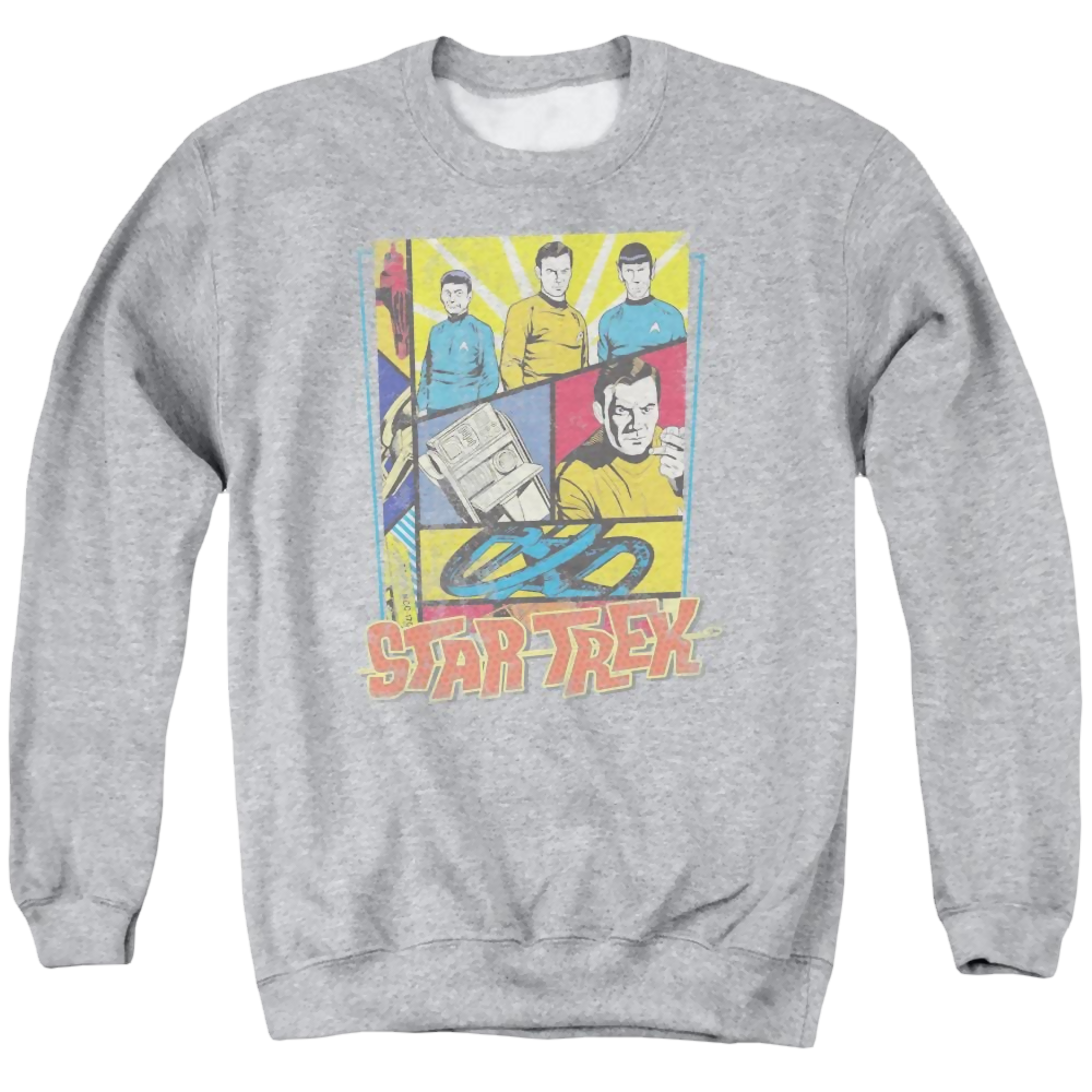 Star Trek Vintage Collage Men's Crewneck Sweatshirt Men's Crewneck Sweatshirt Star Trek
