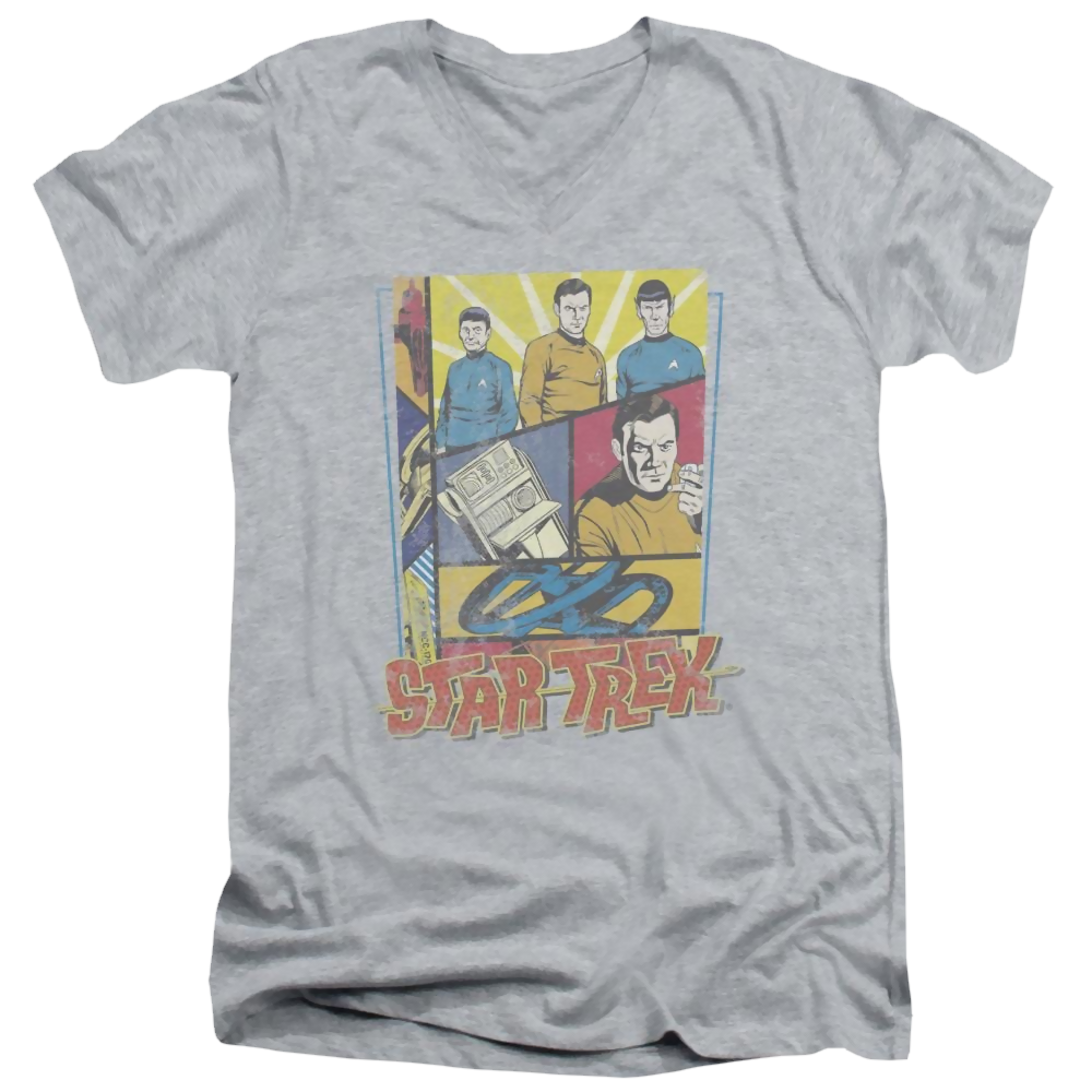Star Trek Vintage Collage Men's V-Neck T-Shirt Men's V-Neck T-Shirt Star Trek
