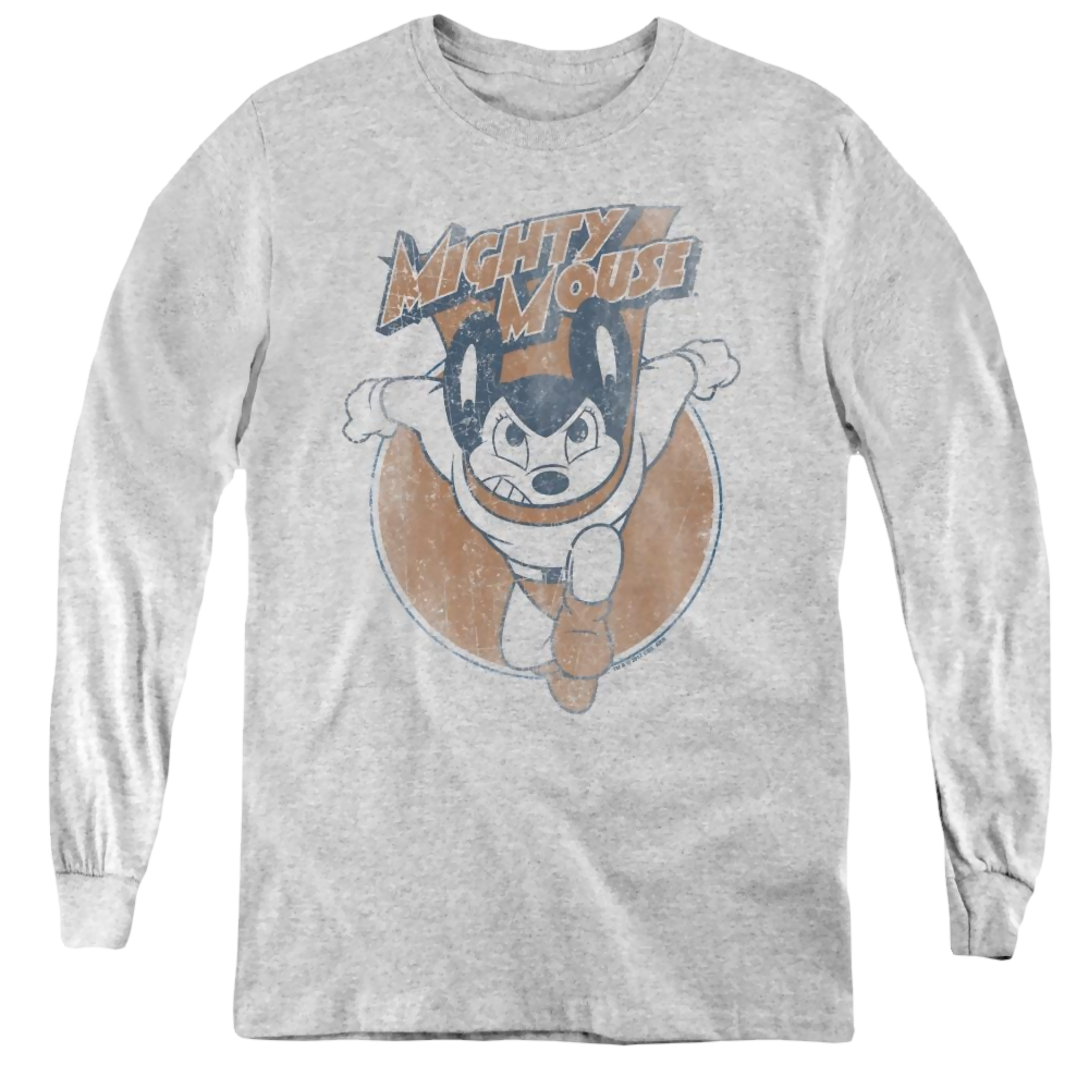 Mighty Mouse Flying With Purpose - Youth Long Sleeve T-Shirt Youth Long Sleeve T-Shirt Mighty Mouse