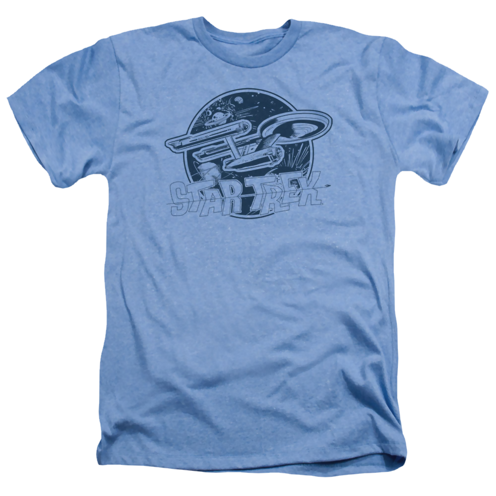 Star Trek Retro Enterprise Men's Heather T-Shirt Men's Heather T-Shirt Star Trek