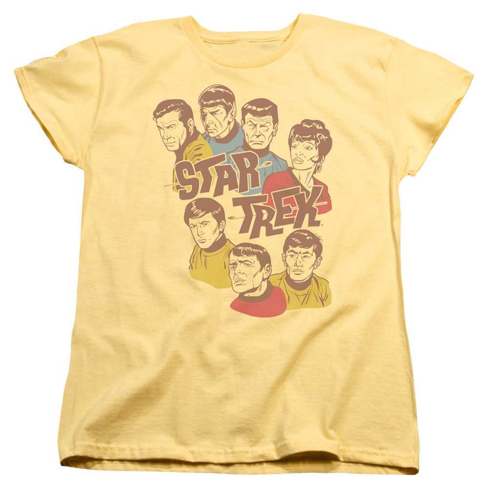 Star Trek Retro Illustrated Crew Women's T-Shirt Women's T-Shirt Star Trek