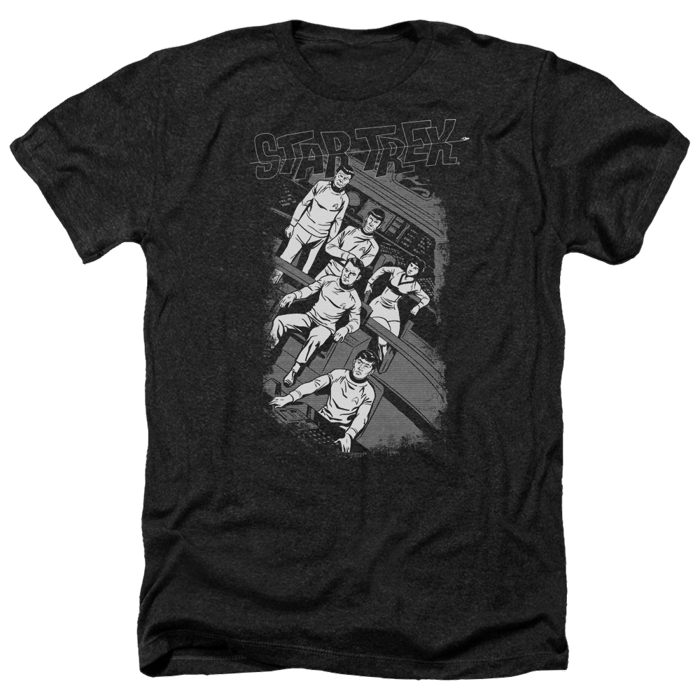Star Trek Retro Tilted Bridge Men's Heather T-Shirt Men's Heather T-Shirt Star Trek