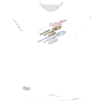 White juniors t-shirt with Star Trek Retro Tri Enterprise graphic