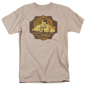 Sand men's regular fit t-shirt with Cheers The Norm graphic