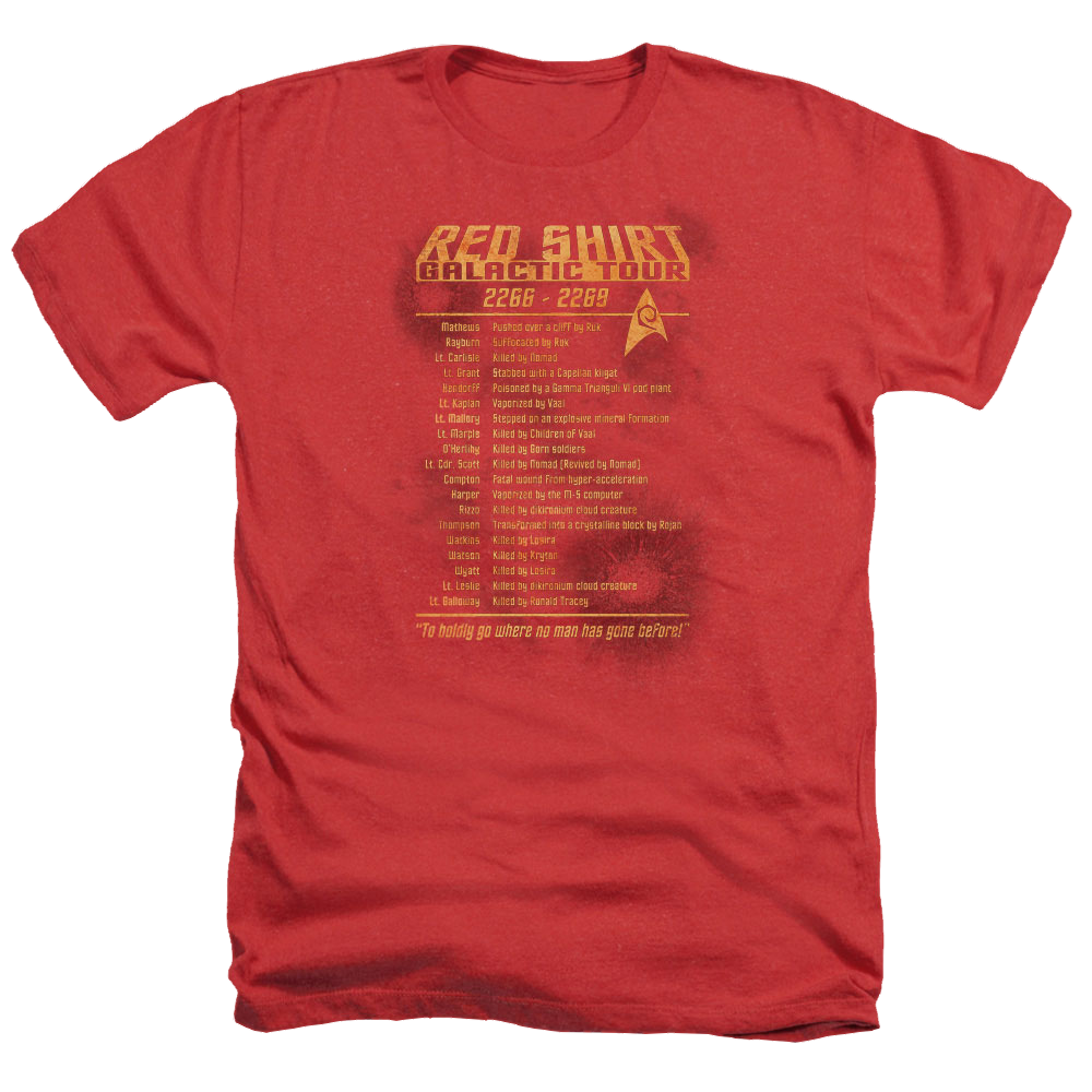 Star Trek Red Shirt Tour Men's Heather T-Shirt Men's Heather T-Shirt Star Trek
