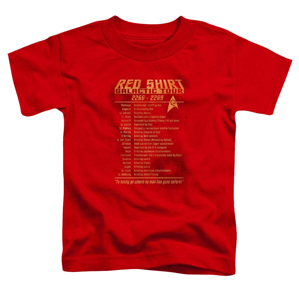 Star Trek The Original Series Red Shirt Tour - Toddler T-Shirt Toddler T-Shirt Star Trek
