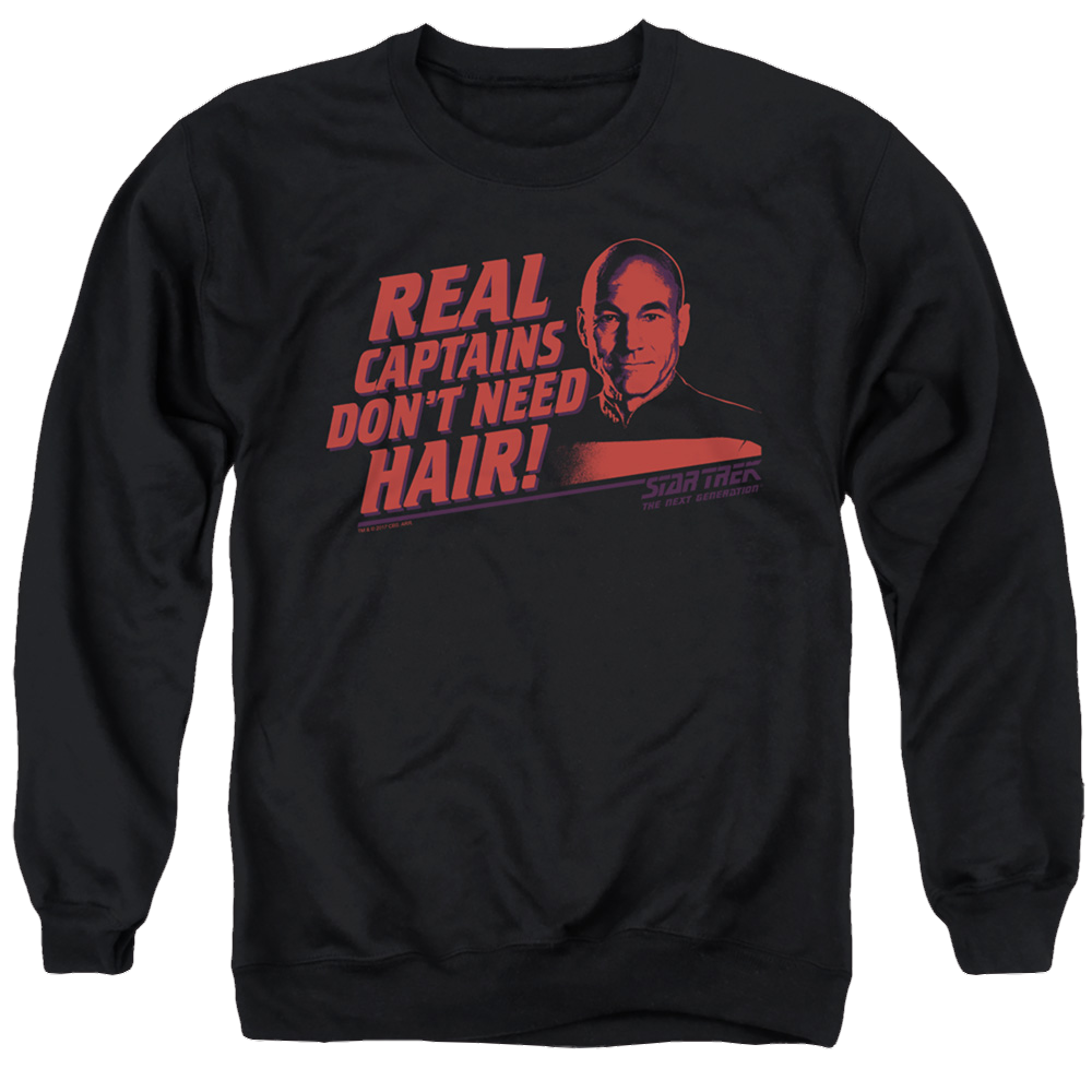 Star Trek Real Captain Men's Crewneck Sweatshirt Men's Crewneck Sweatshirt Star Trek