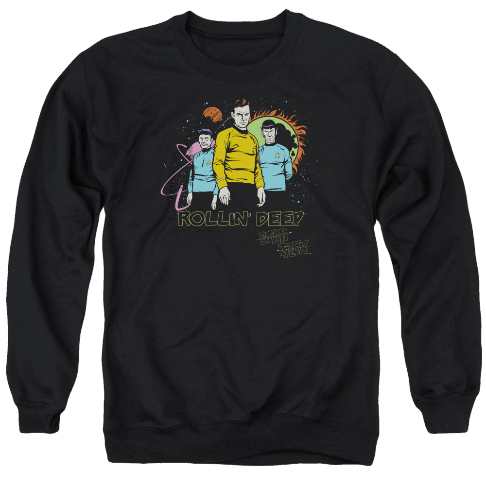 Star Trek Rollin Deep Men's Crewneck Sweatshirt Men's Crewneck Sweatshirt Star Trek