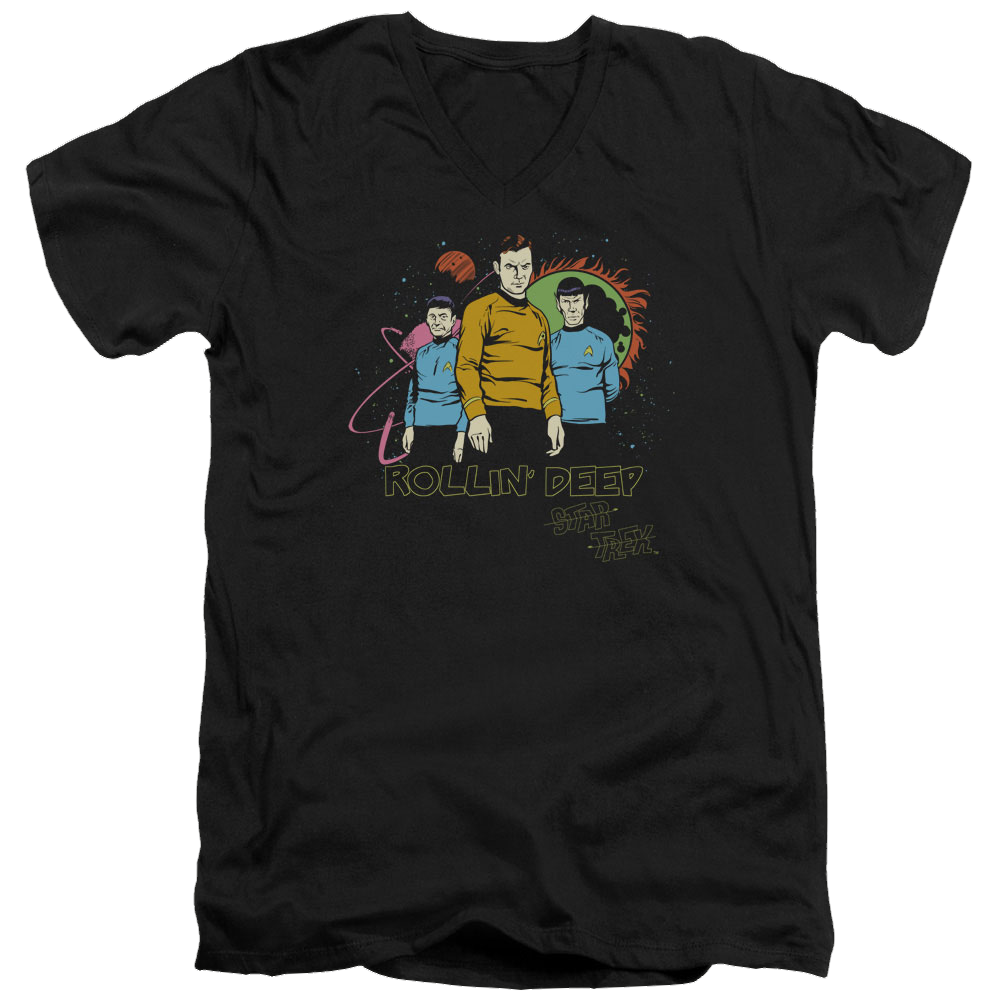 Star Trek Rollin Deep Men's V-Neck T-Shirt Men's V-Neck T-Shirt Star Trek