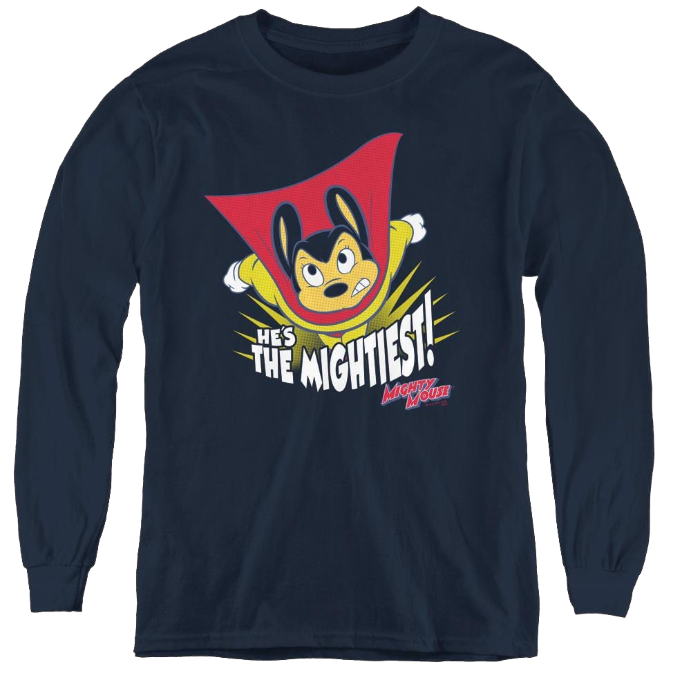 Mighty Mouse The Mightiest - Youth Long Sleeve T-Shirt Youth Long Sleeve T-Shirt Mighty Mouse