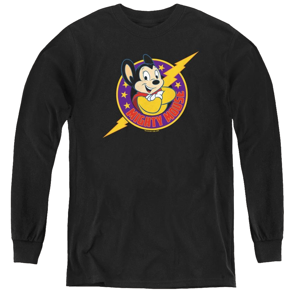 Mighty Mouse Mighty Hero - Youth Long Sleeve T-Shirt Youth Long Sleeve T-Shirt Mighty Mouse