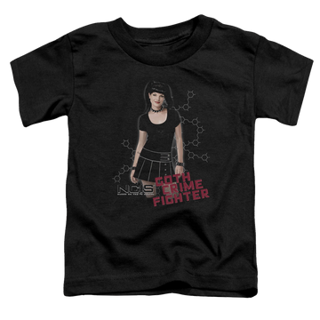 Black toddler t-shirt with NCIS Goth Crime Fighter graphic