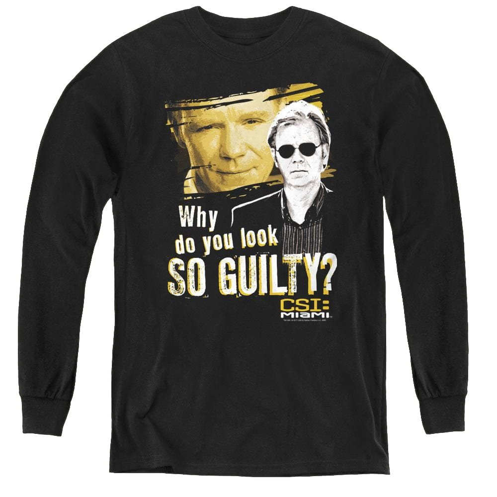 Csi Miami So Guilty - Youth Long Sleeve T-Shirt Youth Long Sleeve T-Shirt CSI