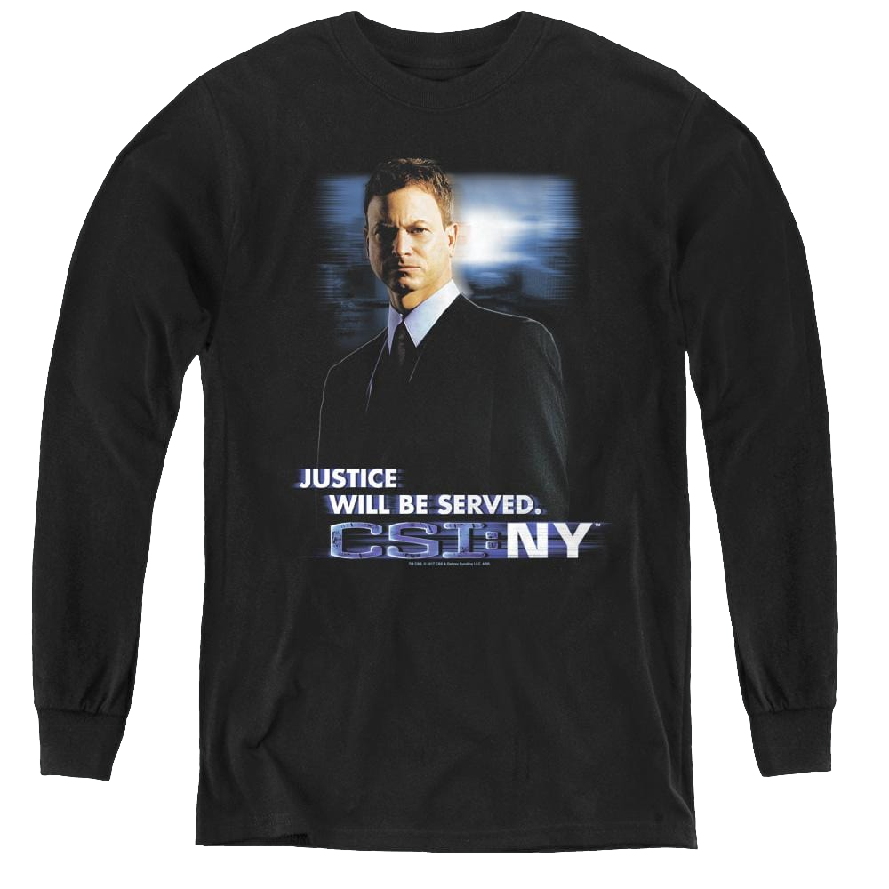 Csi New York Justice Served - Youth Long Sleeve T-Shirt Youth Long Sleeve T-Shirt CSI