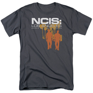 Charcoal men's regular fit t-shirt with NCIS Los Angeles Slow Walk graphic