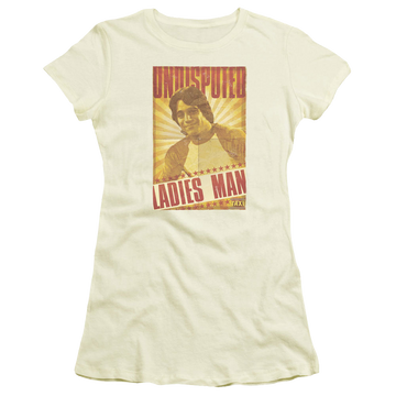 Cream juniors t-shirt with Taxi Ladies Man graphic