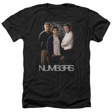 Charcoal men's heather t-shirt with Numbers Equations graphic