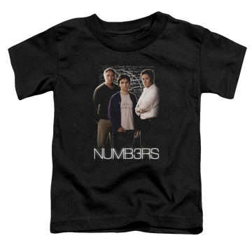 Black toddler t-shirt with Numbers Equations graphic