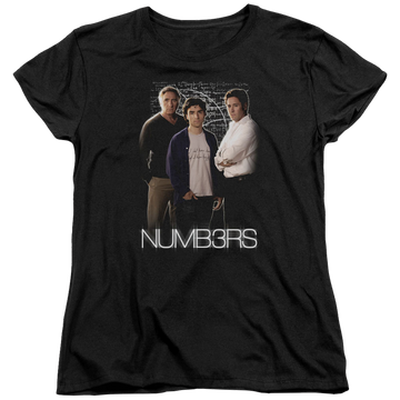 Black women's t-shirt with Numbers Equations graphic