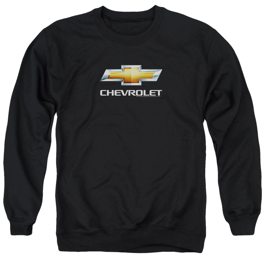 Chevrolet Chevy Bowtie Stacked - Men's Crewneck Sweatshirt Men's Crewneck Sweatshirt Chevrolet
