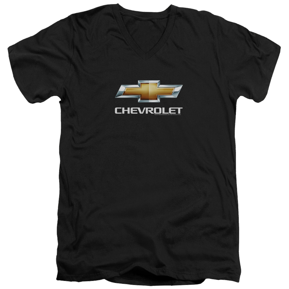 Chevrolet Chevy Bowtie Stacked - Men's V-Neck T-Shirt Men's V-Neck T-Shirt Chevrolet