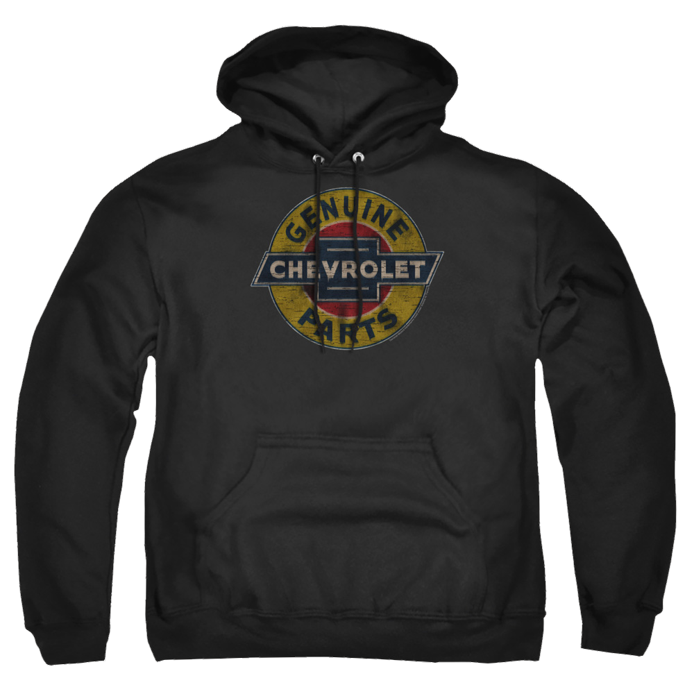 Chevrolet Genuine Chevy Parts Distressed Sign - Pullover Hoodie Pullover Hoodie Chevrolet