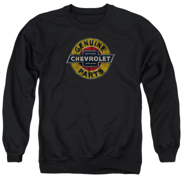 Chevrolet Genuine Chevy Parts Distressed Sign - Men's Crewneck Sweatshirt Men's Crewneck Sweatshirt Chevrolet