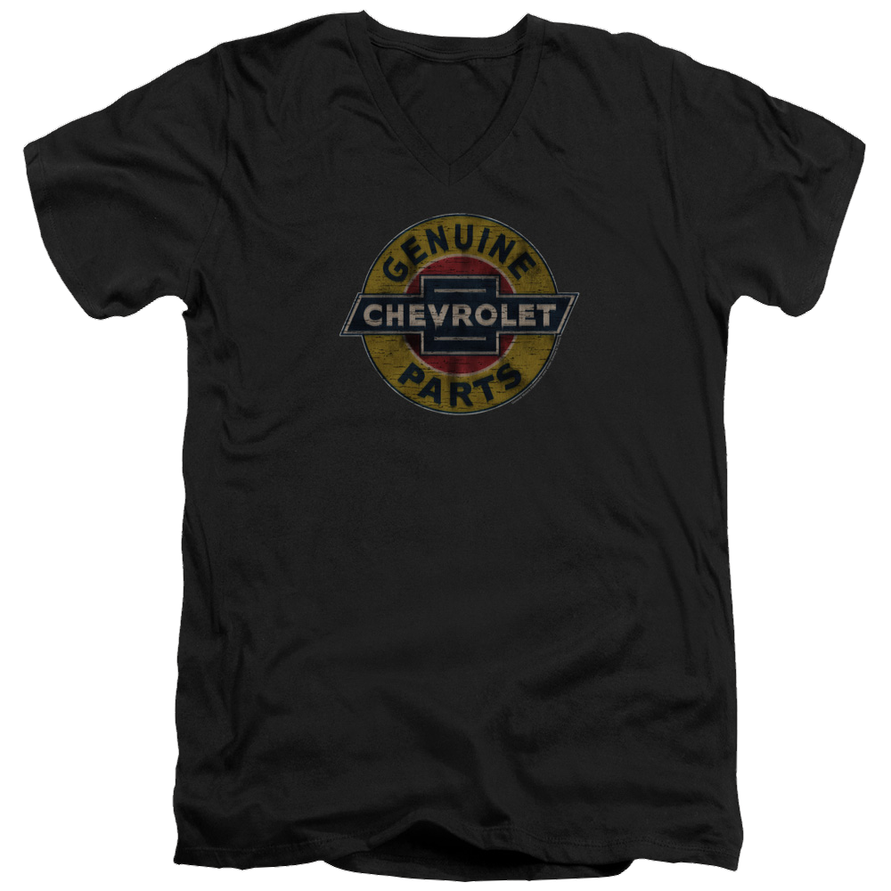 Chevrolet Genuine Chevy Parts Distressed Sign - Men's V-Neck T-Shirt Men's V-Neck T-Shirt Chevrolet