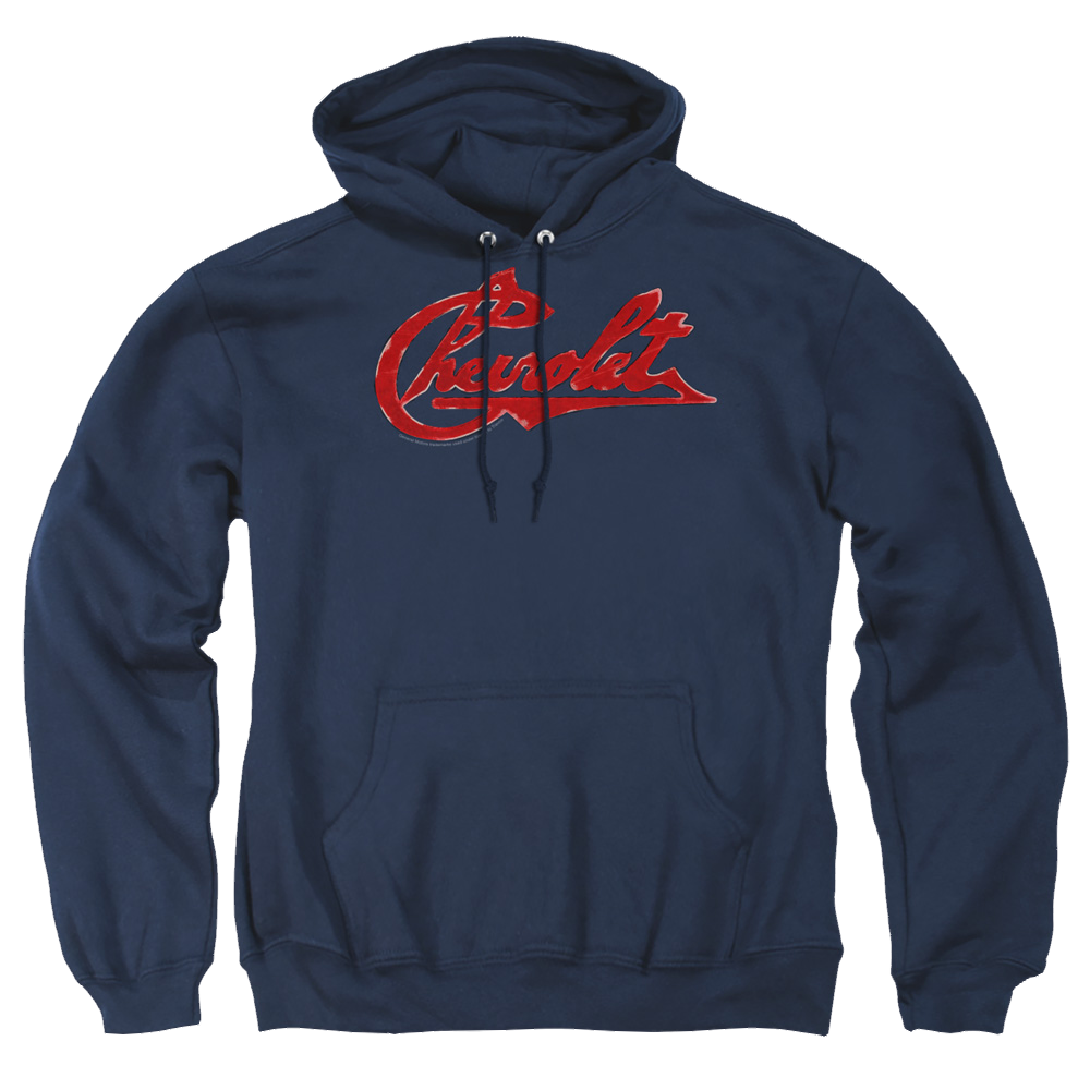 Chevrolet Chevrolet Script Distressed - Pullover Hoodie Pullover Hoodie Chevrolet
