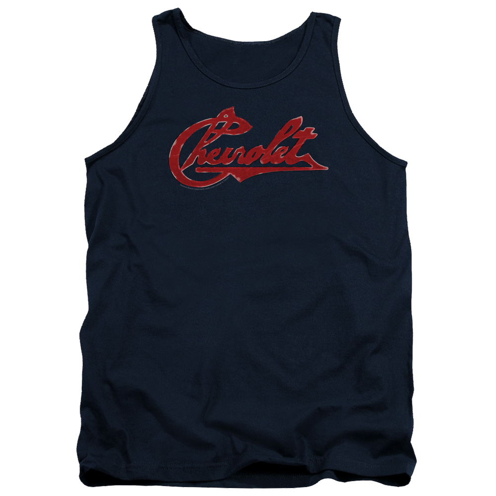 Chevrolet Chevrolet Script Distressed Men's Tank Men's Tank Chevrolet