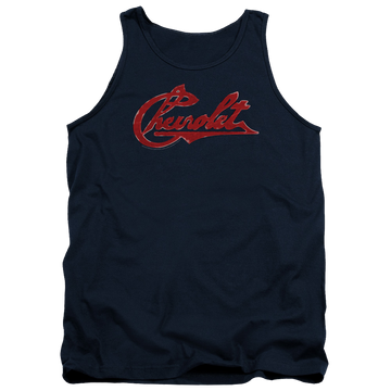 Chevrolet Chevrolet Script Distressed Men's Tank Men's Tank Chevrolet