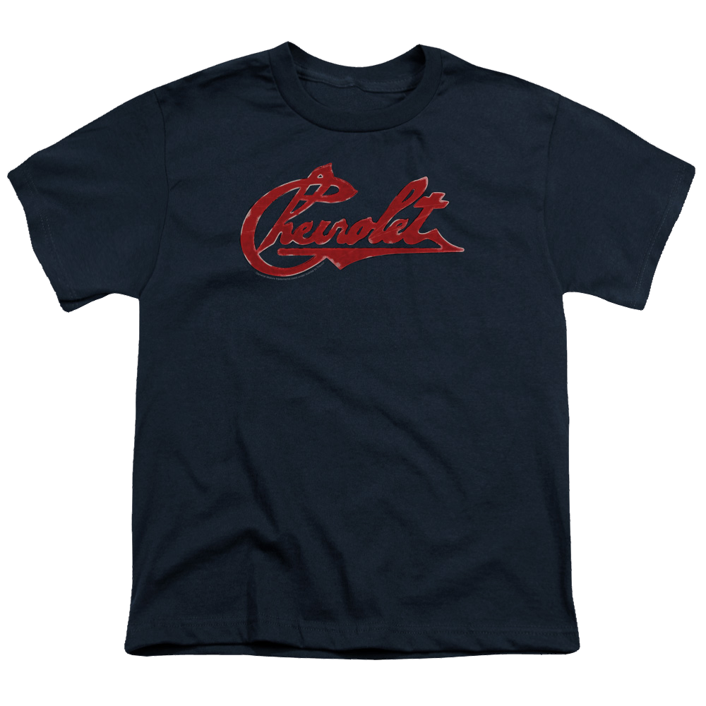 Chevrolet Chevrolet Script Distressed - Youth T-Shirt (Ages 8-12) Youth T-Shirt (Ages 8-12) Chevrolet