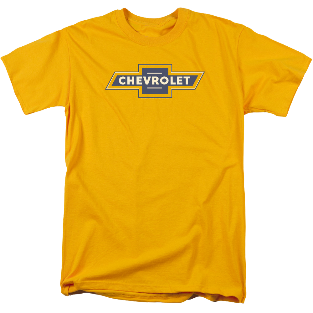 Chevrolet Blue And Gold Vintage Bowtie - Men's Regular Fit T-Shirt Men's Regular Fit T-Shirt Chevrolet