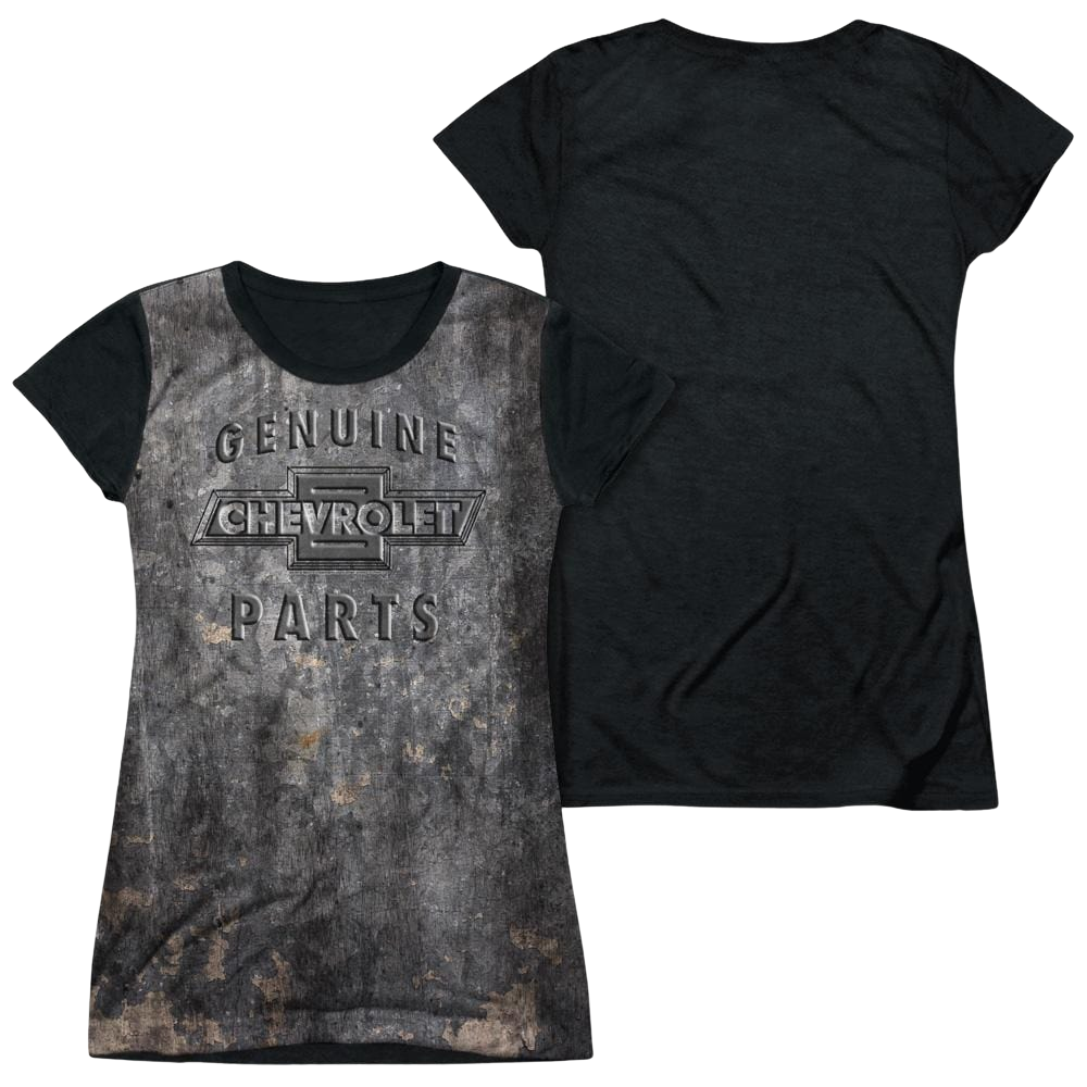 Chevrolet Metal Bowtie - Juniors Black Back T-Shirt Juniors Black Back T-Shirt Chevrolet