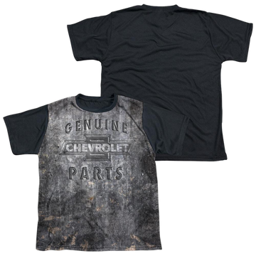 Chevrolet Metal Bowtie youth black back t-shirt for ages 8 to 12