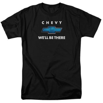 Black men's regular fit t-shirt with Chevrolet Well Be There graphic