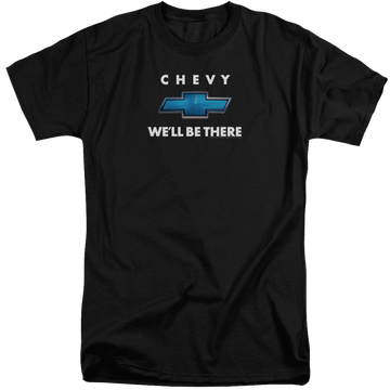 Black men's tall fit t-shirt with Chevrolet Well Be There graphic