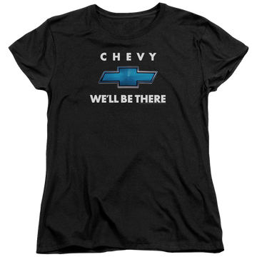 Black women's t-shirt with Chevrolet Well Be There graphic