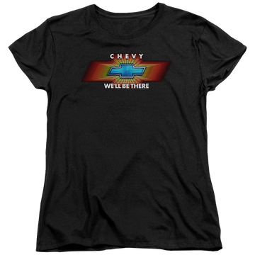 Black women's t-shirt with Chevrolet Chevy Well Be There Tv Spot graphic