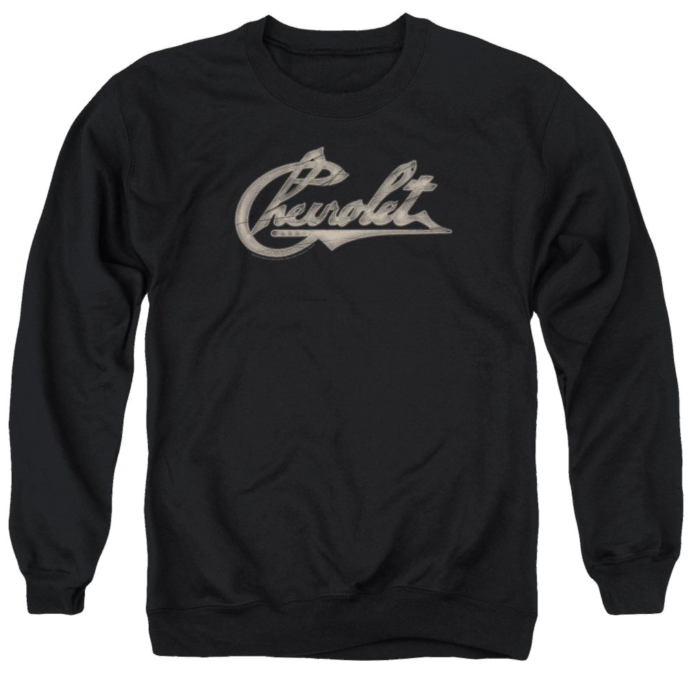 Chevrolet Chevy Script - Men's Crewneck Sweatshirt Men's Crewneck Sweatshirt Chevrolet
