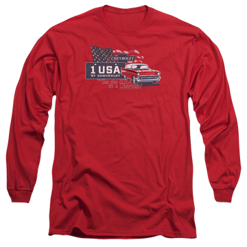 Chevrolet See The Usa - Men's Long Sleeve T-Shirt Men's Long Sleeve T-Shirt Chevrolet