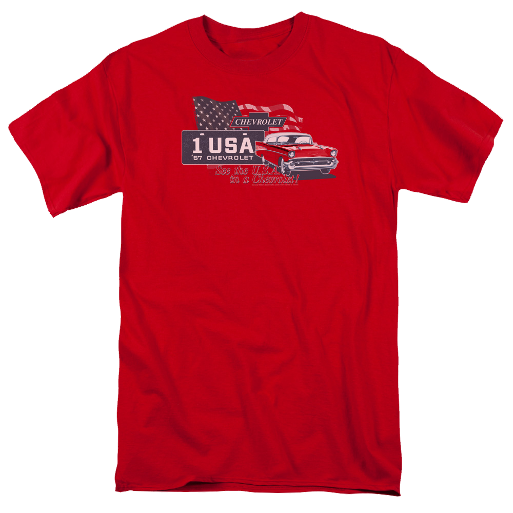 Chevrolet See The Usa - Men's Regular Fit T-Shirt Men's Regular Fit T-Shirt Chevrolet