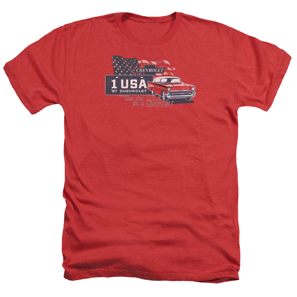 Chevrolet See The Usa - Men's Heather T-Shirt Men's Heather T-Shirt Chevrolet