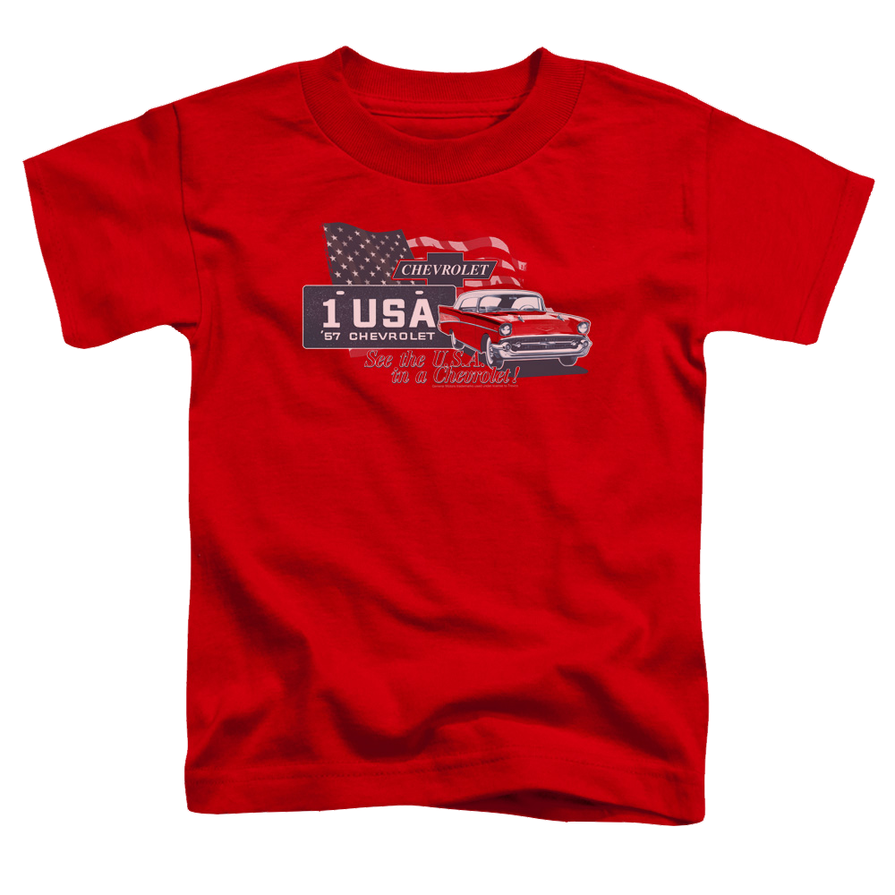 Chevrolet See The Usa - Kid's T-Shirt (Ages 4-7) Kid's T-Shirt (Ages 4-7) Chevrolet