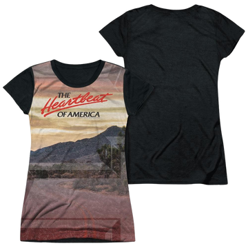 Chevrolet Heartbeat Road - Juniors Black Back T-Shirt Juniors Black Back T-Shirt Chevrolet