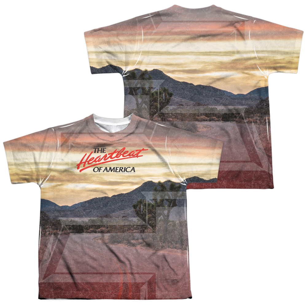 Chevrolet Heartbeat Road - Youth All-Over Print T-Shirt (Ages 8-12) Youth All-Over Print T-Shirt (Ages 8-12) Chevrolet