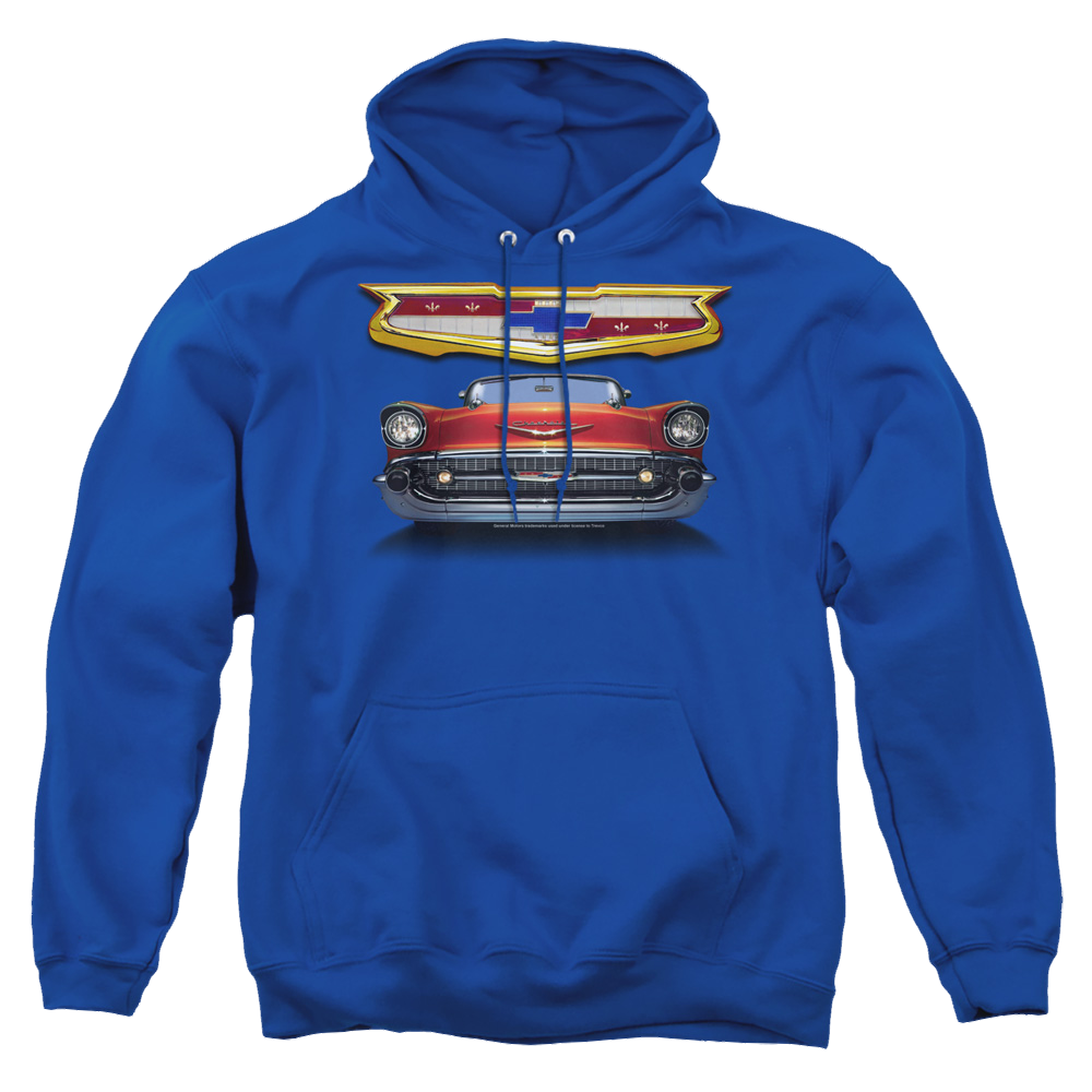 Chevrolet 1957 Bel Air Grille - Pullover Hoodie Pullover Hoodie Chevrolet