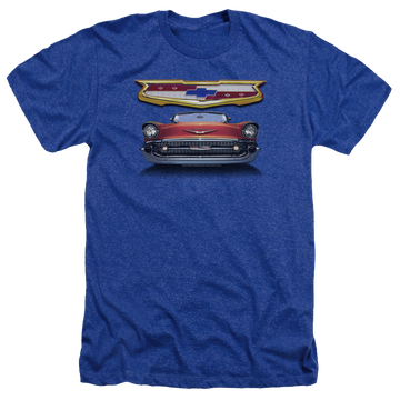Chevrolet 1957 Bel Air Grille - Men's Heather T-Shirt Men's Heather T-Shirt Chevrolet