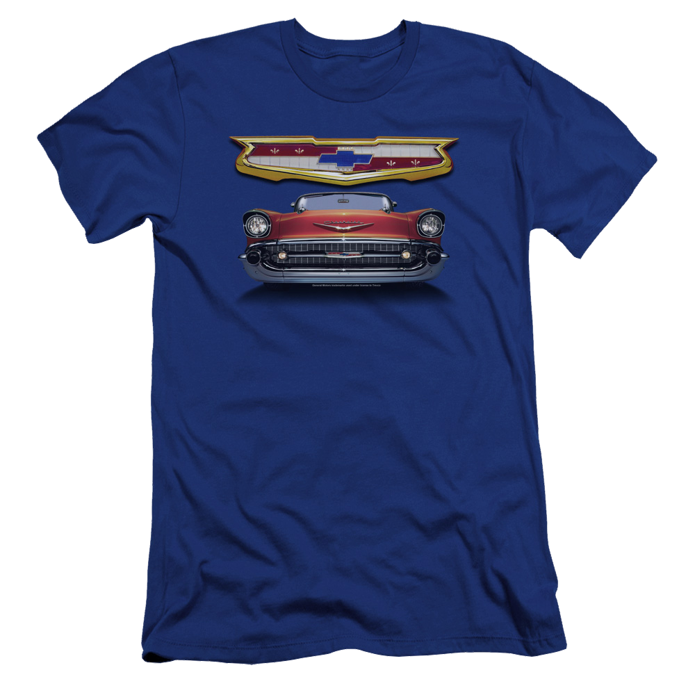 Chevrolet 1957 Bel Air Grille - Men's Premium Slim Fit T-Shirt Men's Premium Slim Fit T-Shirt Chevrolet