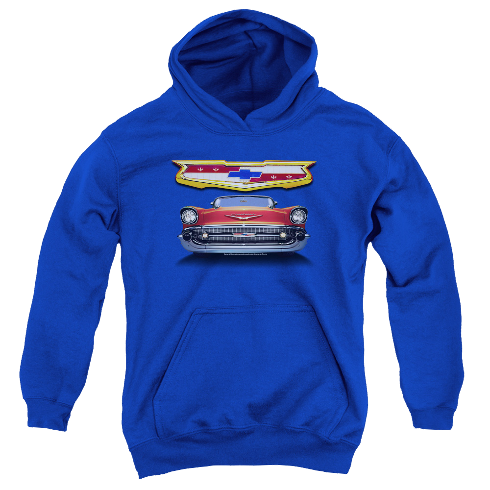 Chevrolet 1957 Bel Air Grille - Youth Hoodie (Ages 8-12) Youth Hoodie (Ages 8-12) Chevrolet
